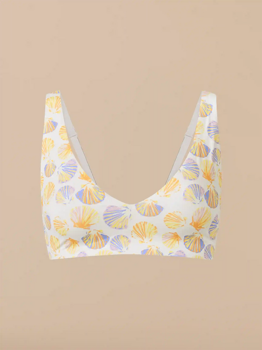 Seamless Plunge Bralette | Scallop Shells