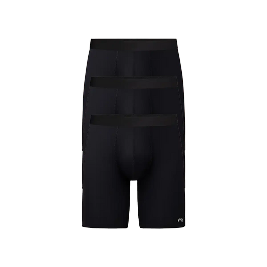 Breathe Long Boxer Brief w/ Fly 3-Pack | Black Pack