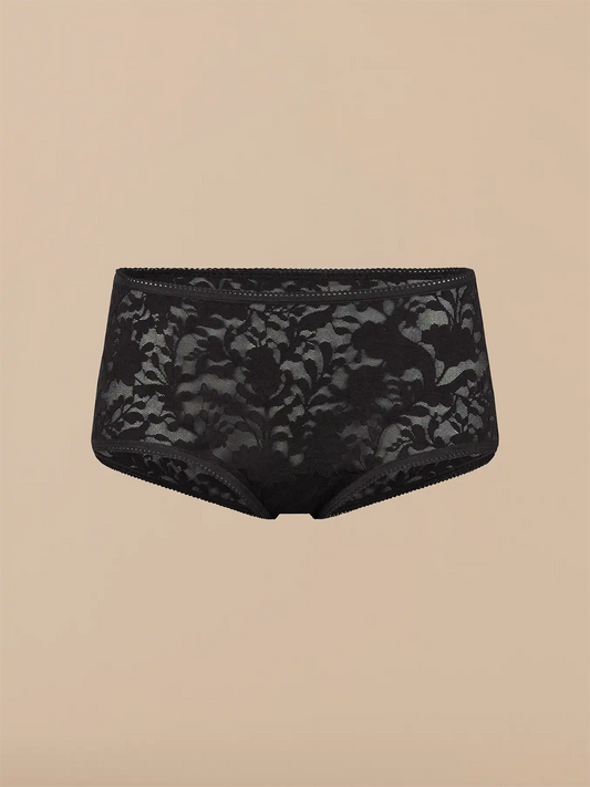 All Over Lace Hipster - New | Black Floral