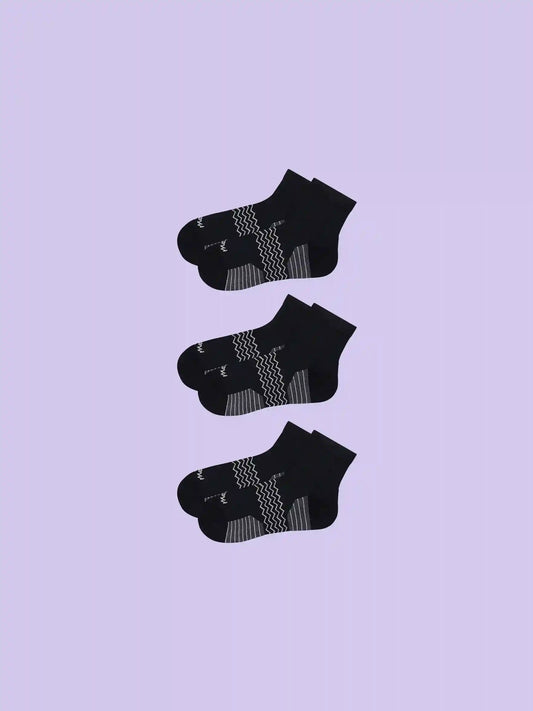 Active Quarter Sock 3-Pack | Black Pack