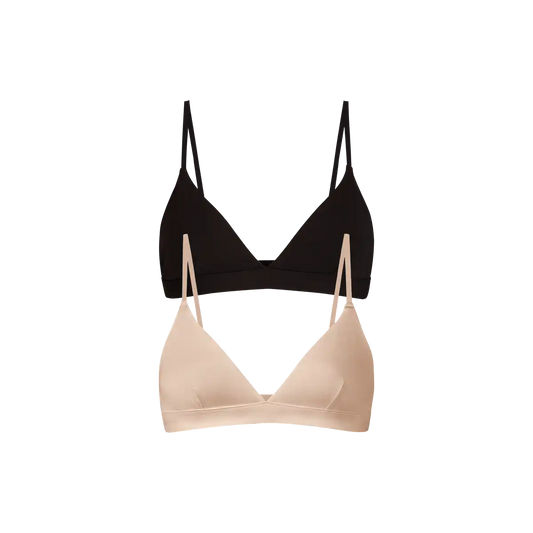 UltraModal™ FeelFree Triangle Bralette 2-Pack | Black/Sand Dune Pack