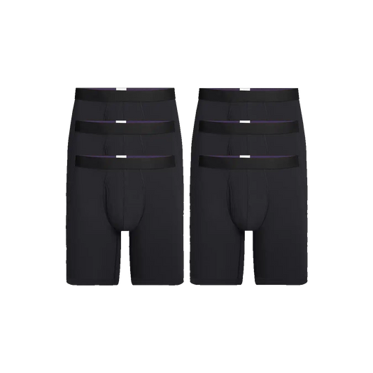 UltraModal™ Core Long Boxer Brief w/ Fly 6-Pack | Black