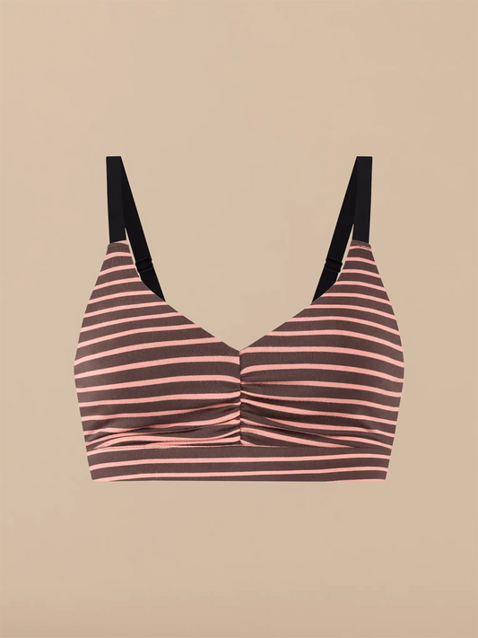 Curvy UltraModal™ FeelFree Ruched Bralette | Mauve Stripe