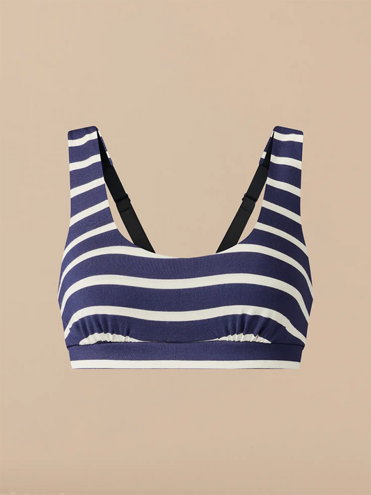 UltraModal™ FeelFree Square Neck Bralette | Navy Stripes