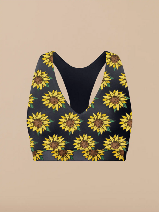 UltraModal™ FeelFree Curvy Racerback Bralette | Here Comes The Sunflowers