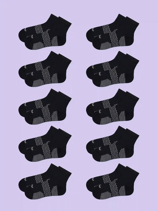 Active Quarter Sock 10-Pack | Black Pack
