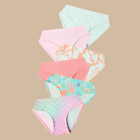 UltraModal™ FeelFree Girls Bikini Brief 6-Pack | Beach Days Pack