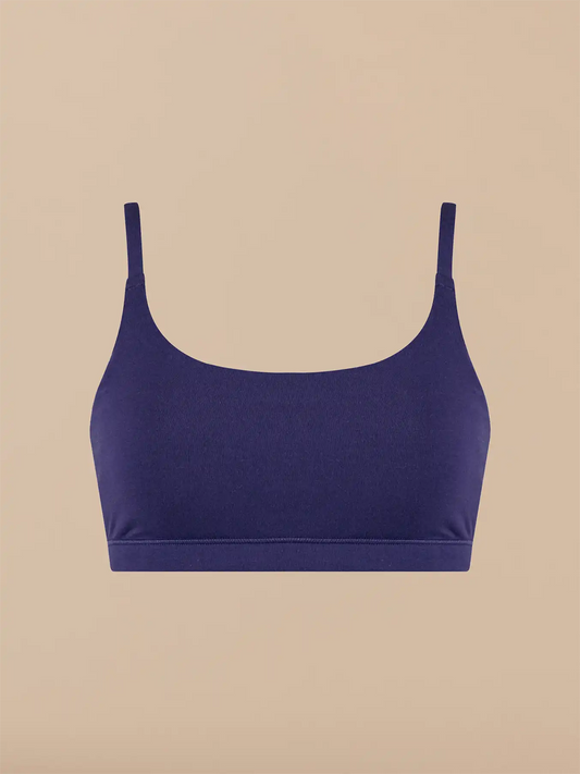 TrueCotton Scoop Bralette | Midnight Sail