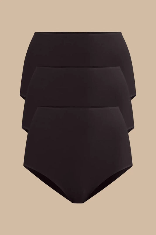 Seamless High-Waisted Shortie 3-Pack | Black