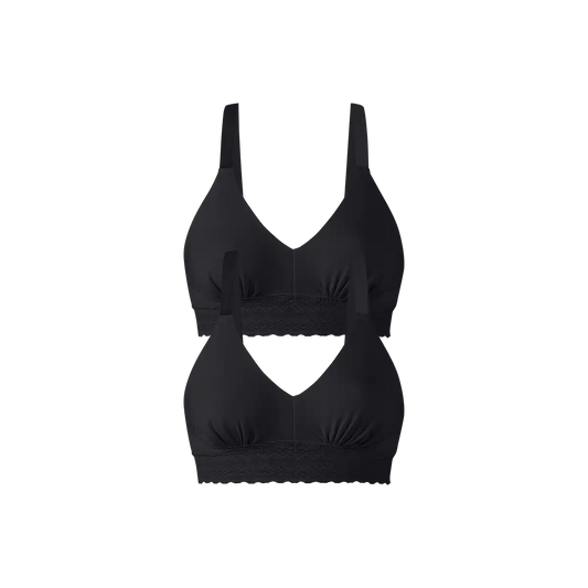 UltraModal™ Lace Longline Bralette 2-Pack | Black Pack