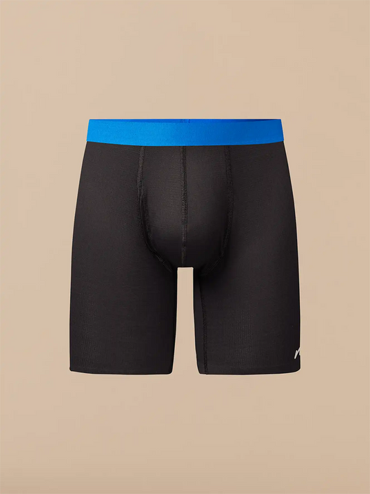 Breathe Long Boxer Brief w/ Fly | Black/Cobalt Blue