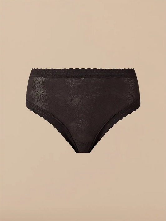 All Over Lace High-Waist Brief | Midnight Webs