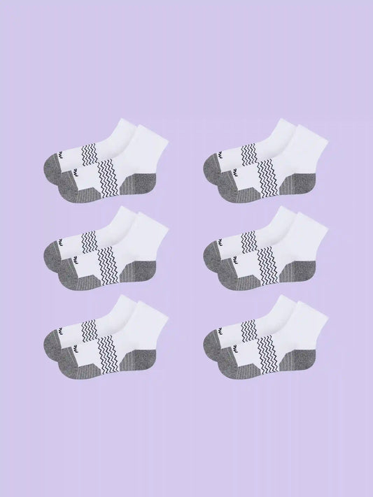 Active Quarter Sock 6-Pack | White Pack