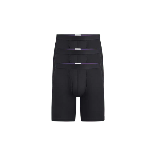 UltraModal™ Ball Caddy™ Long Boxer Brief w/ Fly 3-Pack | Black