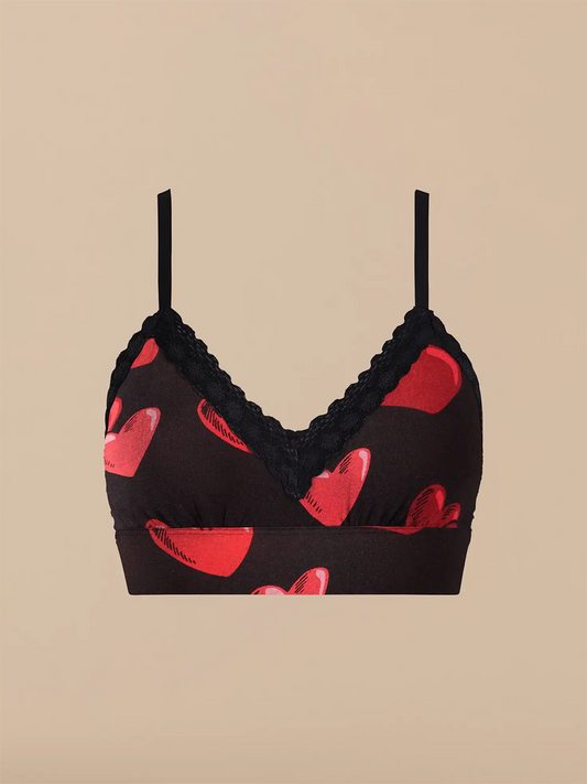 UltraModal™ Lace Plunge Bralette | Floating Hearts
