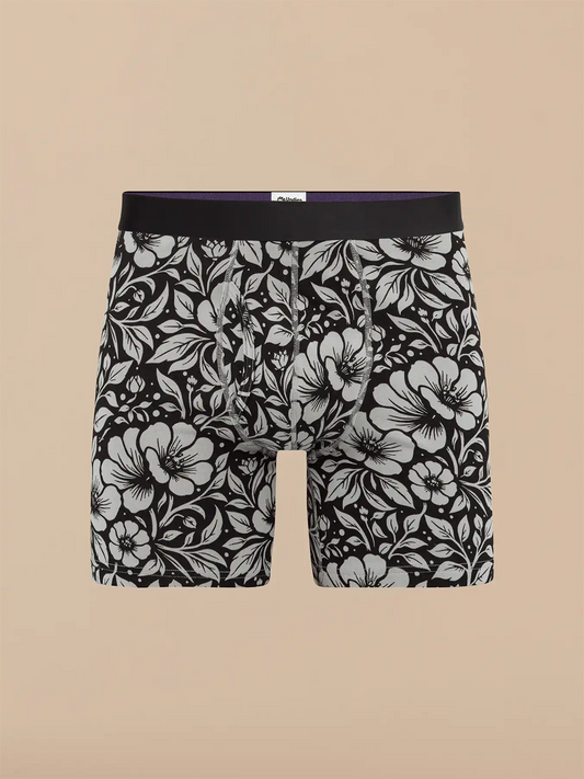 TrueCotton Ball Caddy™ Boxer Brief w/ Fly | Midnight Bloom