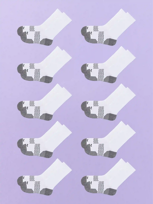 Active Crew Sock 10-Pack | White Pack