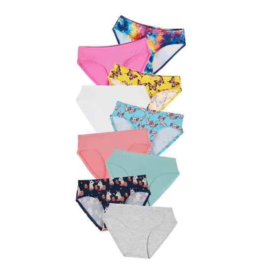 UltraModal™ FeelFree Girls Bikini Brief 9-Pack | Cosmic Llama Pack