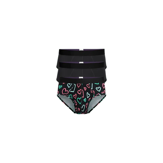 UltraModal™ Core Brief 3-Pack | Electric Hearts Pack