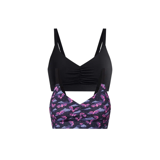 Curvy UltraModal™ FeelFree Ruched Bralette 2-Pack | Flight Club Pack