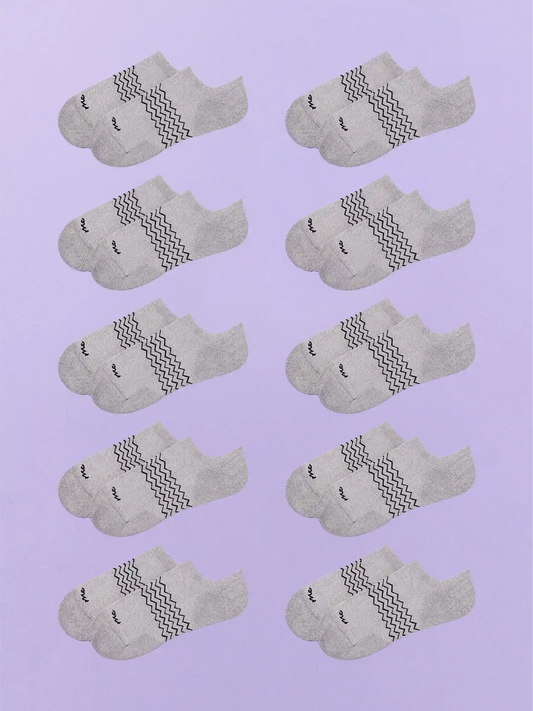 Essential Ankle Sock 10-Pack | Heather Grey Pack