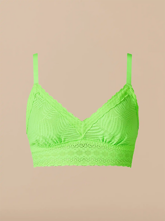 All Over Lace Longline Bralette | Limeade