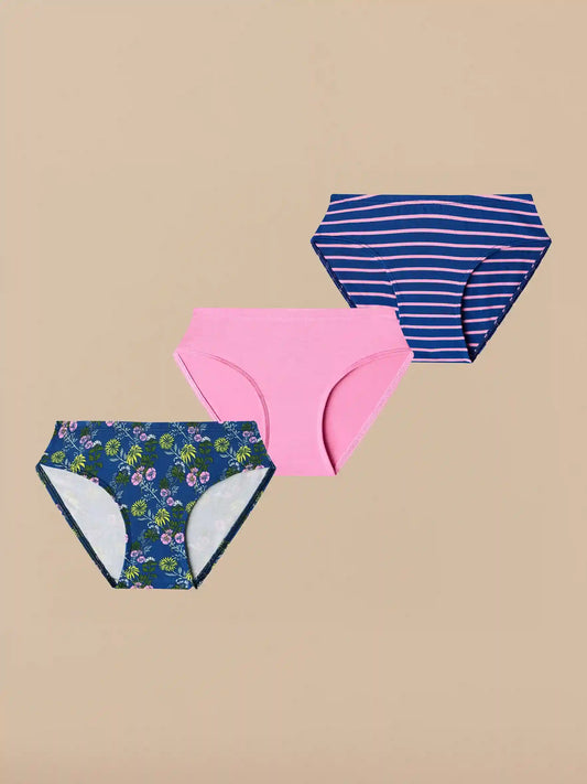 UltraModal™ FeelFree Girls Bikini Brief 3-Pack | Flower Power Pack