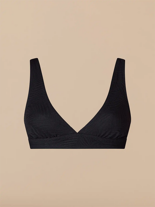 All Over Lace Plunge Bralette | Unlined Black Feather