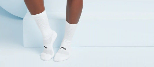 MoveMe Crew Sock 3-Pack | White