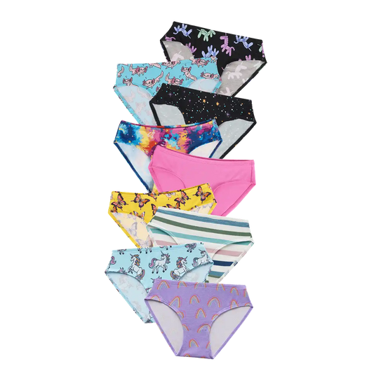 UltraModal™ FeelFree Girls Bikini Brief 9-Pack | Free Spirit Pack