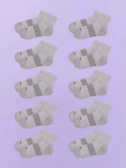 Essential Quarter Sock 10-Pack | Heather Grey Pack