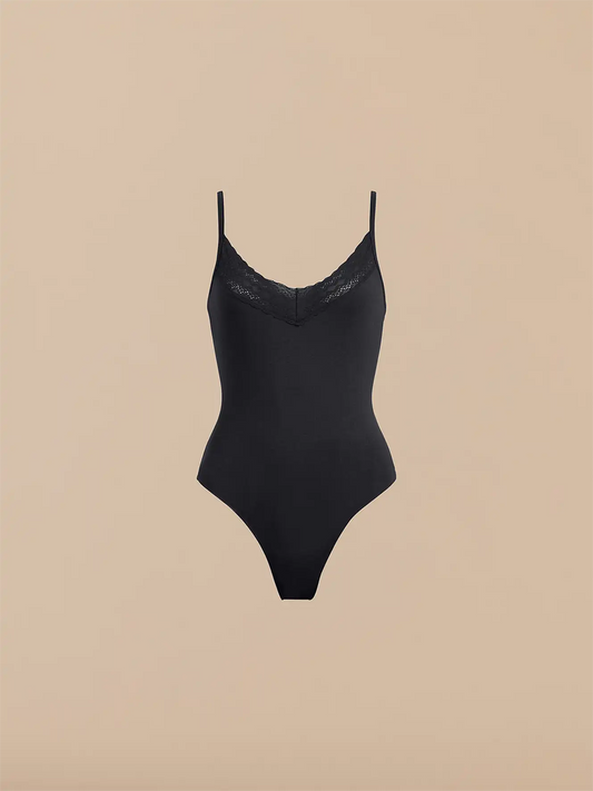 UltraModal™ Lace V-Neck Bodysuit | Black