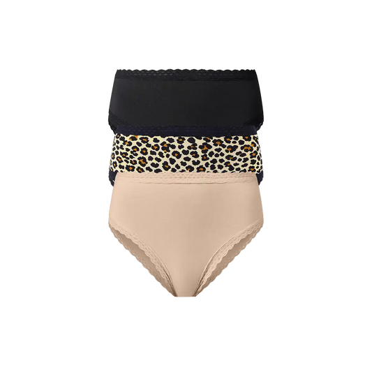 UltraModal™ Lace High Waisted Cheeky Bikini 3-Pack | Wild Cat Pack