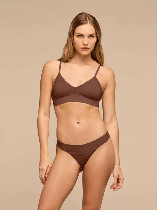 UltraModal™ Lace Low-Rise Thong | Walnut Shell
