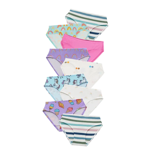 UltraModal™ FeelFree Girls Bikini Brief 9-Pack | Rainbow Days Pack