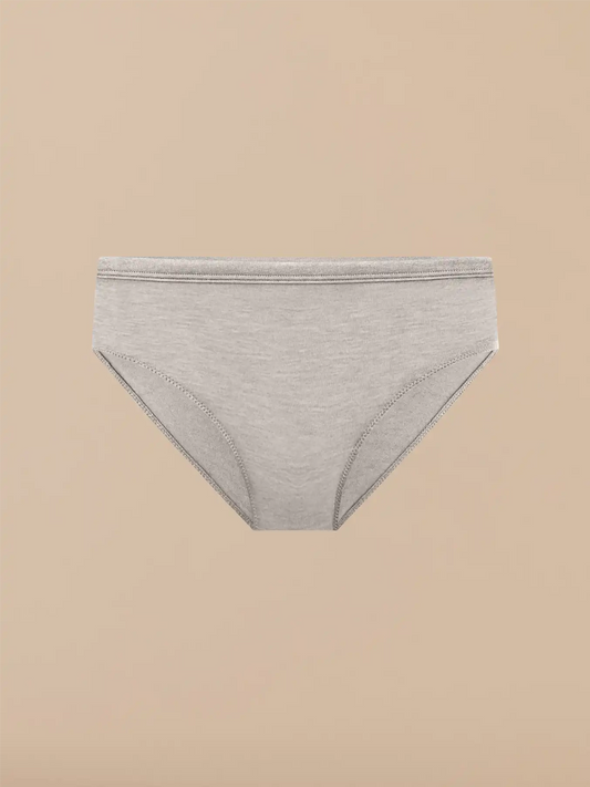 TrueCotton Mid-Rise Bikini | Heather Grey