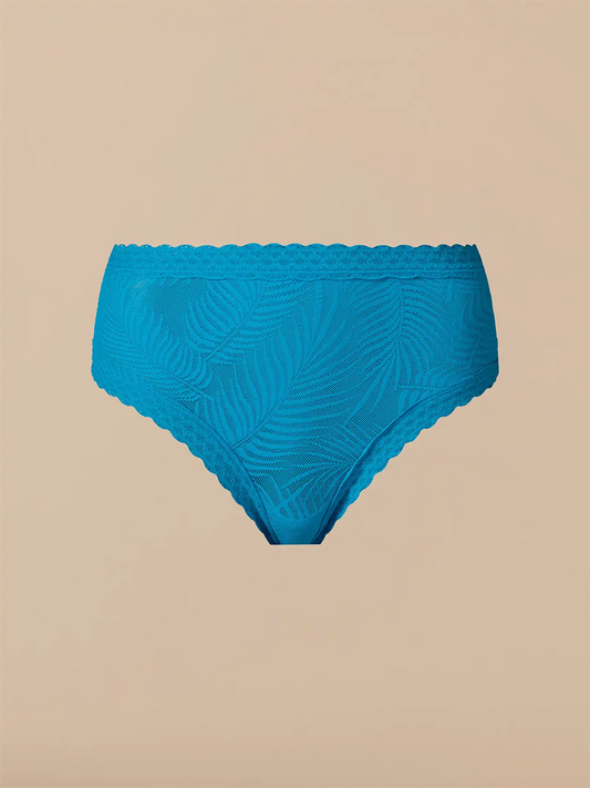 All Over Lace High-Waist Brief | Atomic Blue