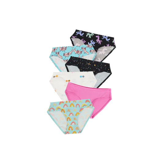 UltraModal™ FeelFree Girls Bikini Brief 6-Pack | Fun Times Pack
