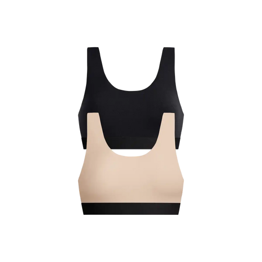 Curvy UltraModal™ Core Scoop Bralette 2-Pack | Black/Sand Dune Pack