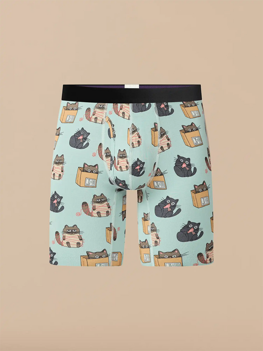 UltraModal™ Core Long Boxer Brief w/ Fly | Cats Being Cats