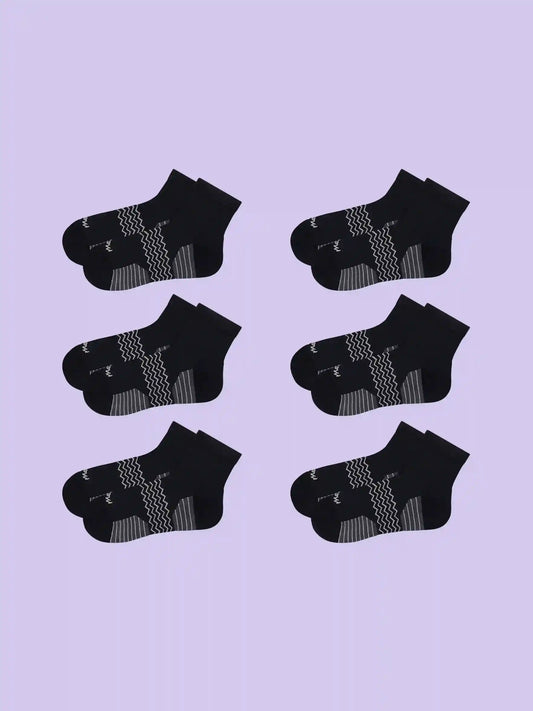 Active Quarter Sock 6-Pack | Black Pack