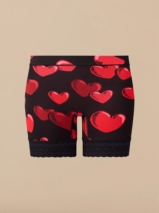 UltraModal™ Lace Long Boyshort | Floating Hearts