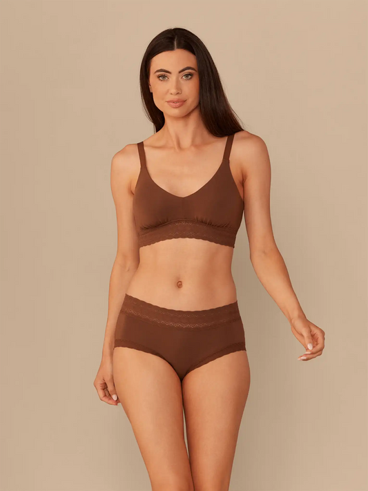 UltraModal™ Lace Longline Bralette | Walnut Shell
