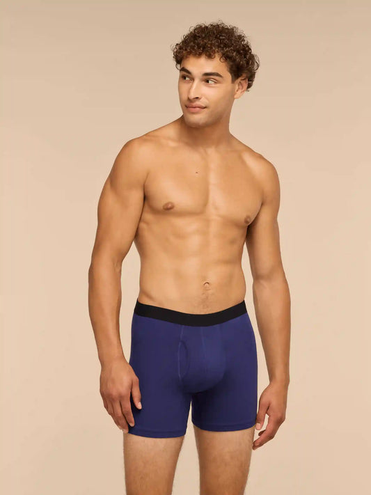 TrueCotton Ball Caddy™ Boxer Brief w/ Fly | Midnight Sail