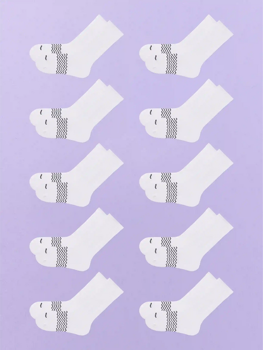 Essential Crew Sock 10-Pack | White Pack
