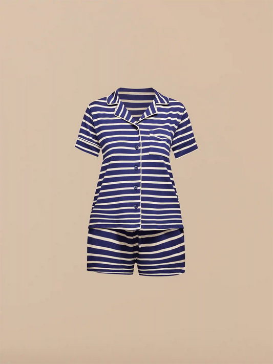 UltraModal™ Short Sleeve PJ Set - Women's | Navy Stripes