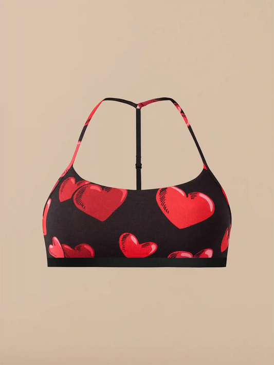 UltraModal™ Core T-Back Bralette | Floating Hearts