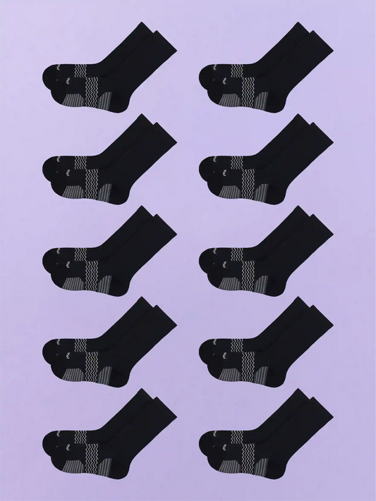 Active Crew Sock 10-Pack | Black Pack