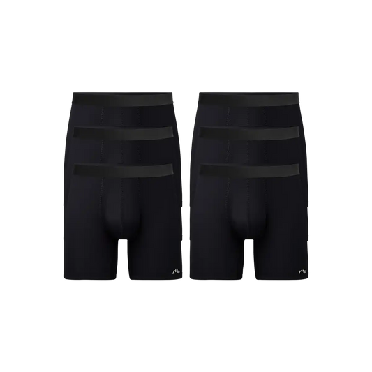 Breathe Boxer Brief w/ Fly 6-Pack | Black Pack