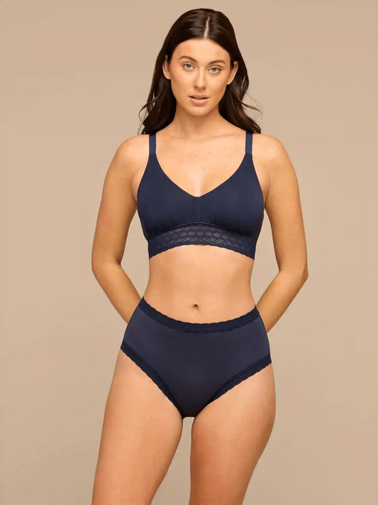 UltraModal™ Lace High-Waisted Cheeky Bikini | Dark Sapphire